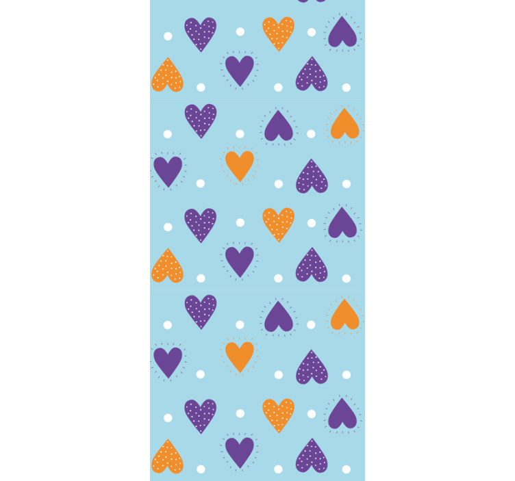 Papel pintado dormitorio gotas de lluvia del corazón - TenVinilo