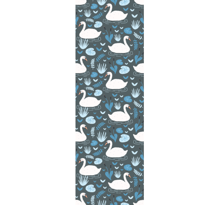 Papel pintado pájaros motivo del lago de los cisnes - TenVinilo