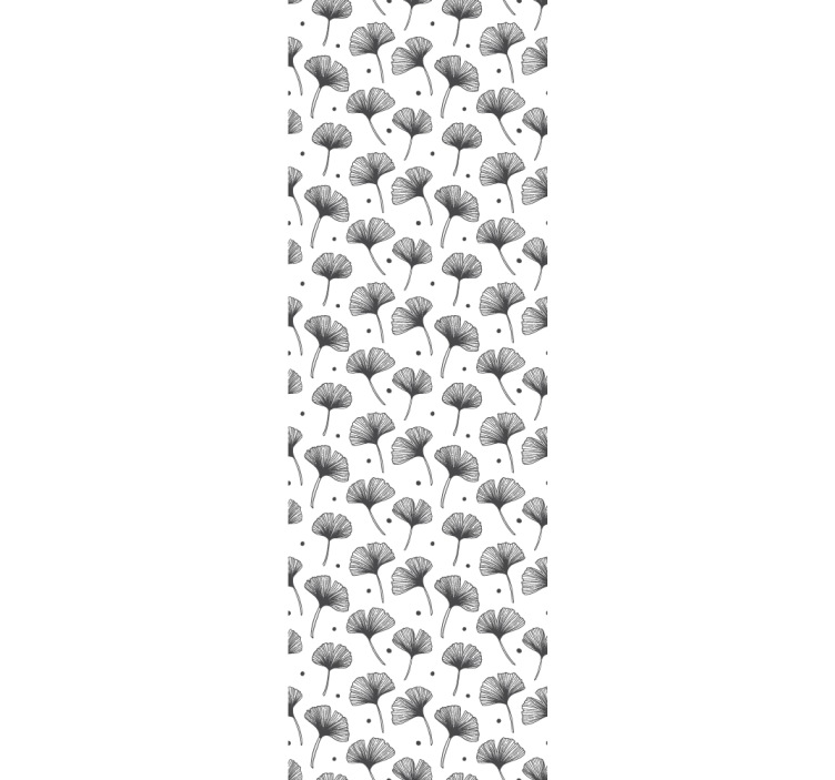 Papel pintado hojas patrón de ginkgo biloba - TenVinilo