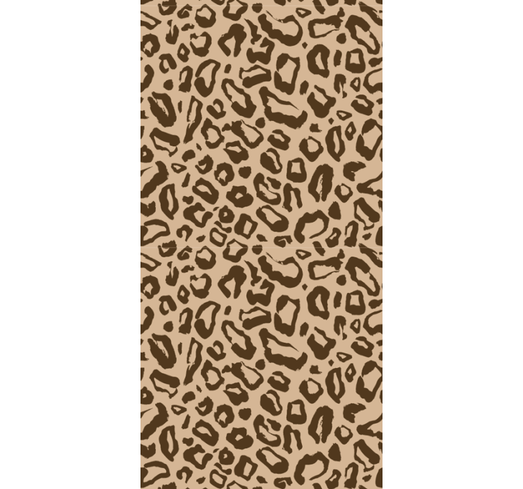 Papel pintado leopardos patrón felino beige - TenVinilo