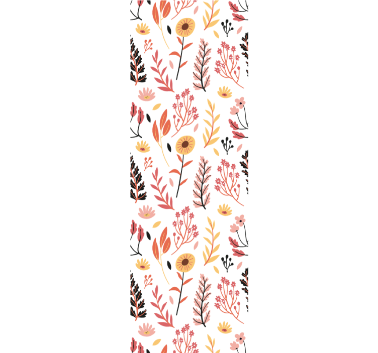 Papel pintado flores diseño botánico floral - TenVinilo