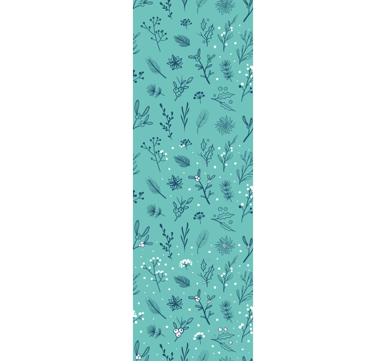 Papel pintado navidad botánico festivo - TenVinilo