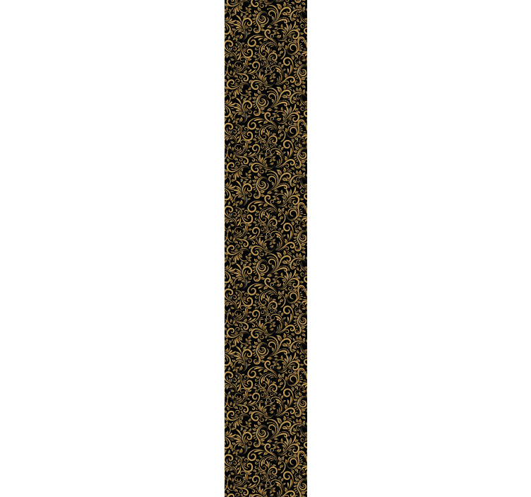 Papel pintado ornamental elegantes volutas de follaje - TenVinilo