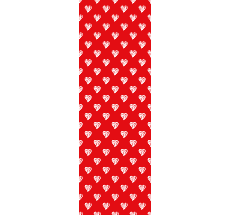 Papel pintado ornamental diseño de patrón de corazón - TenVinilo