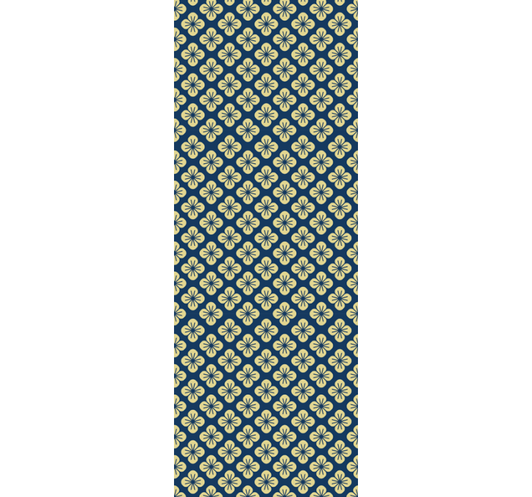 Papel pintado floral patrón ornamental - TenVinilo