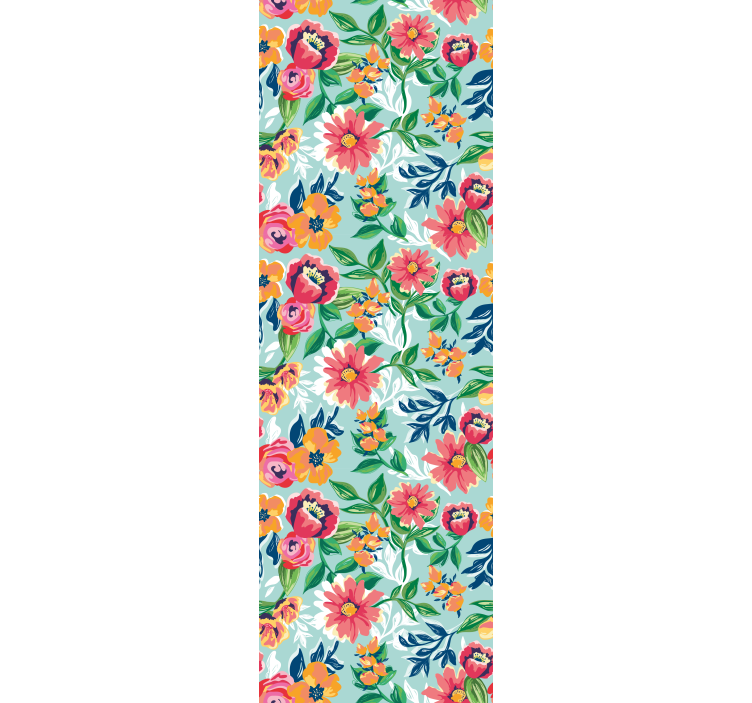 Papel pintado flores diseño de jardín floral - TenVinilo