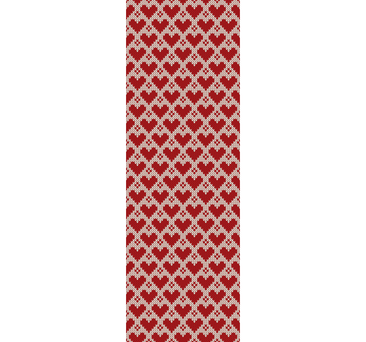 Papel pintado navidad Suéter de punto patrón de corazones - TenVinilo