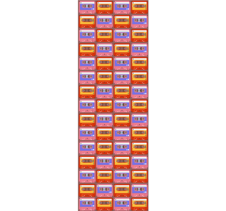 Papel pintado de arte matriz de casetes retro - TenVinilo