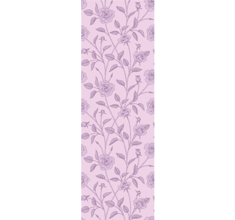 Papel pintado flores patrón floral lavanda - TenVinilo
