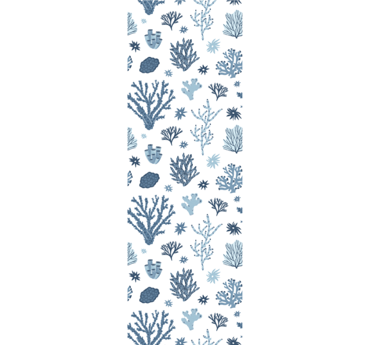 Papel pintado naturaleza patrones de flora oceánica - TenVinilo