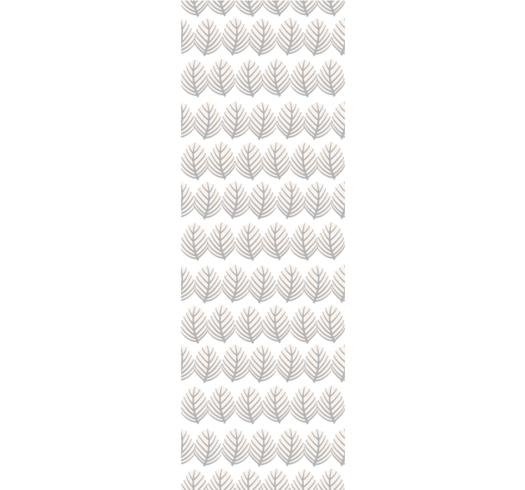 Papel pintado hojas patrón gris simple - TenVinilo