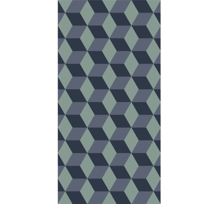 Papel pintado geométrico patrón de cubos 3d - TenVinilo