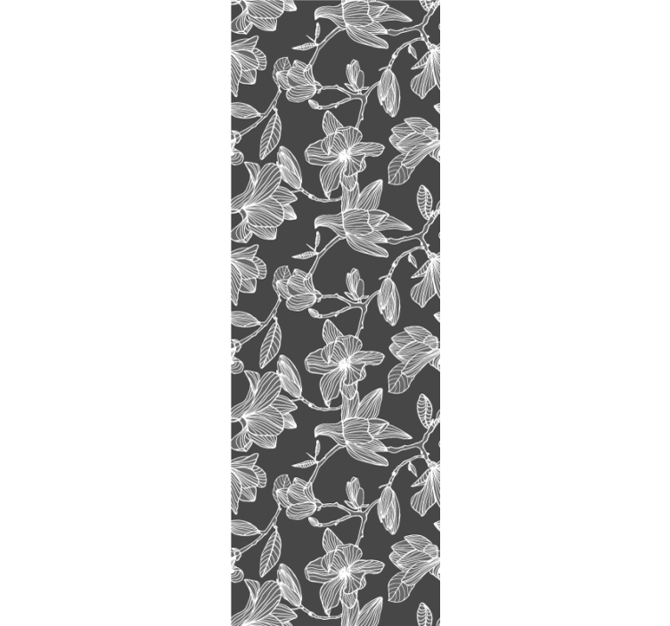 Papel pintado flores composición de flores marrones - TenVinilo