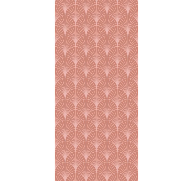 Papel pintado de arte elegantes formas de abanico - TenVinilo