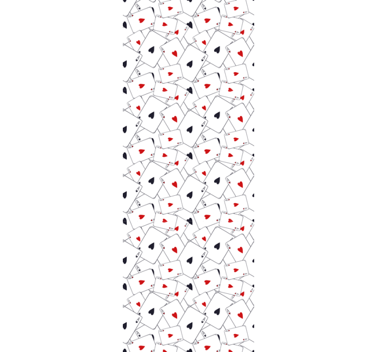 Papel pintado letras patrones de naipes - TenVinilo