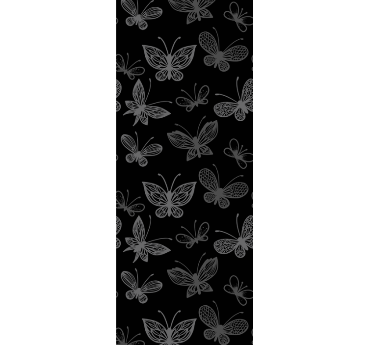 Papel pintado mariposas elegantes siluetas negras - TenVinilo