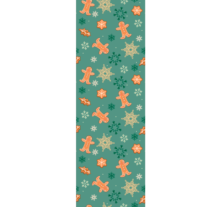 Papel pintado navidad tema festivo de pan de jengibre - TenVinilo