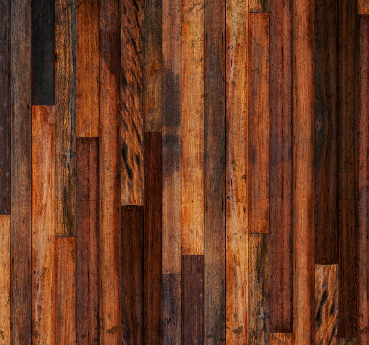 Papel pintado madera listones tonos marrones - TenVinilo