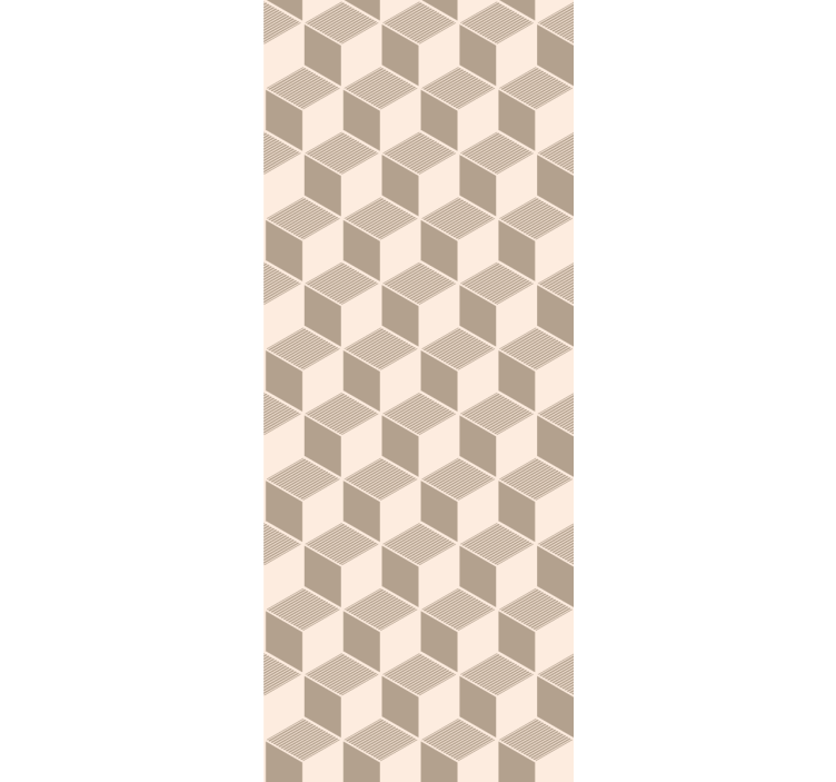 Papel pintado geométrico patrón de cubo elegante - TenVinilo