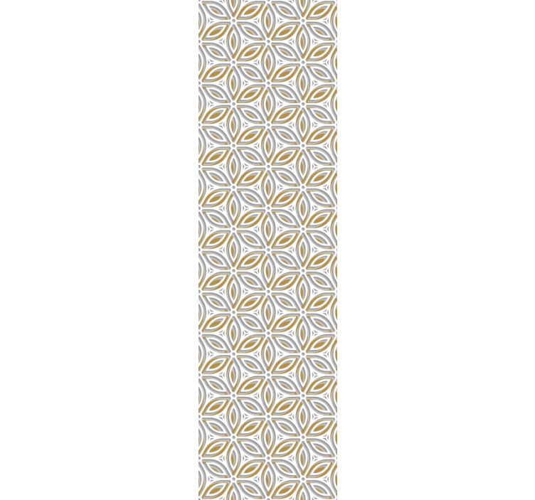 Papel pintado azulejos motivo floral estampado - TenVinilo