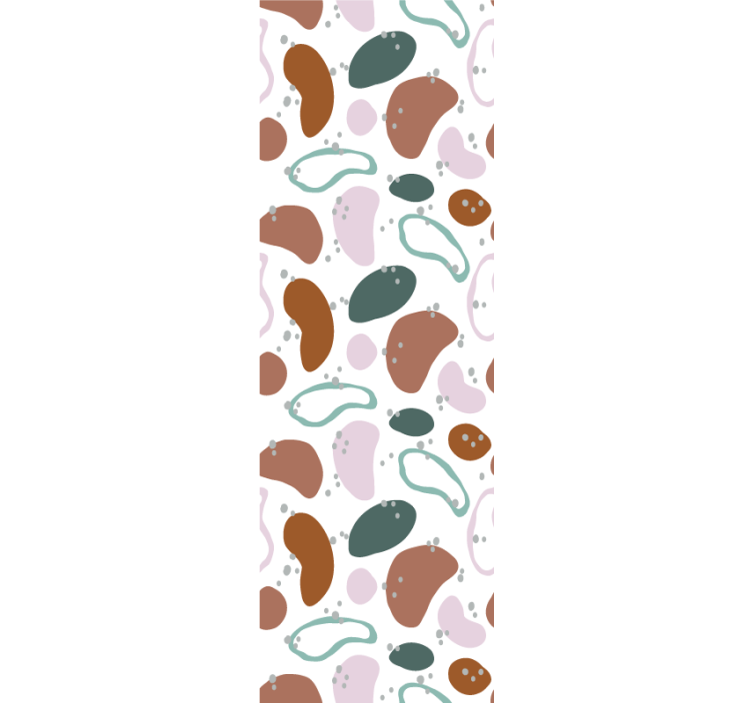 Papel pintado abstracto patrón de figuras irregulares - TenVinilo