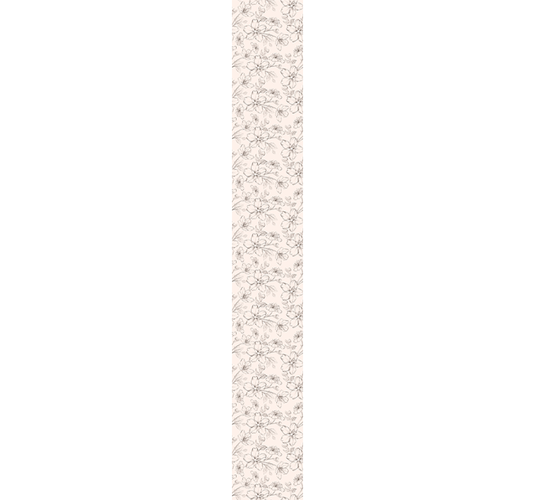 Papel para paredes flores de almendro dibujadas - TenVinilo