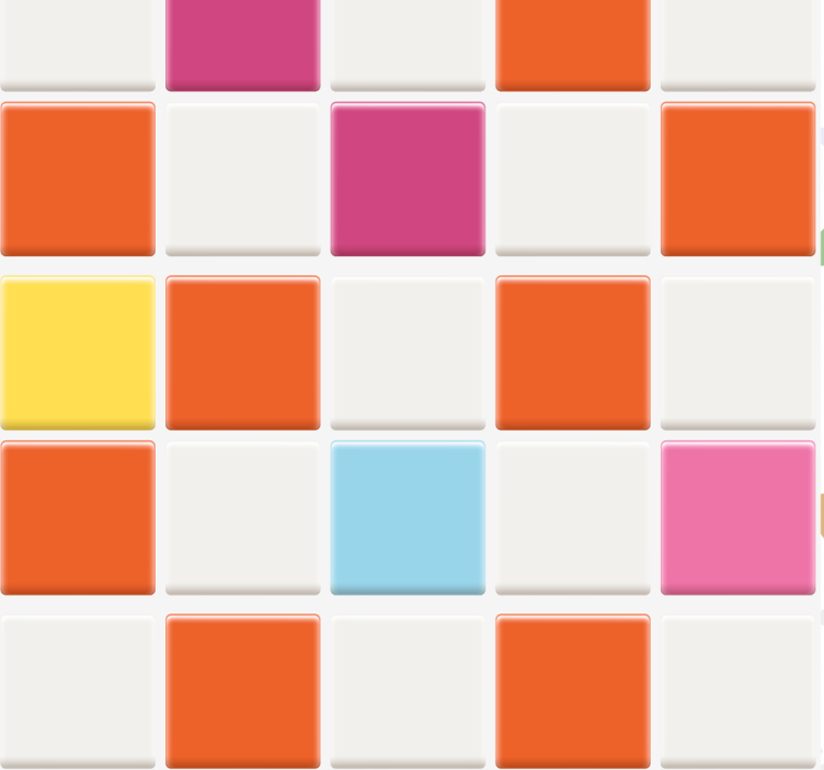 Papel pintado azulejos de colores Kitsch - TenVinilo