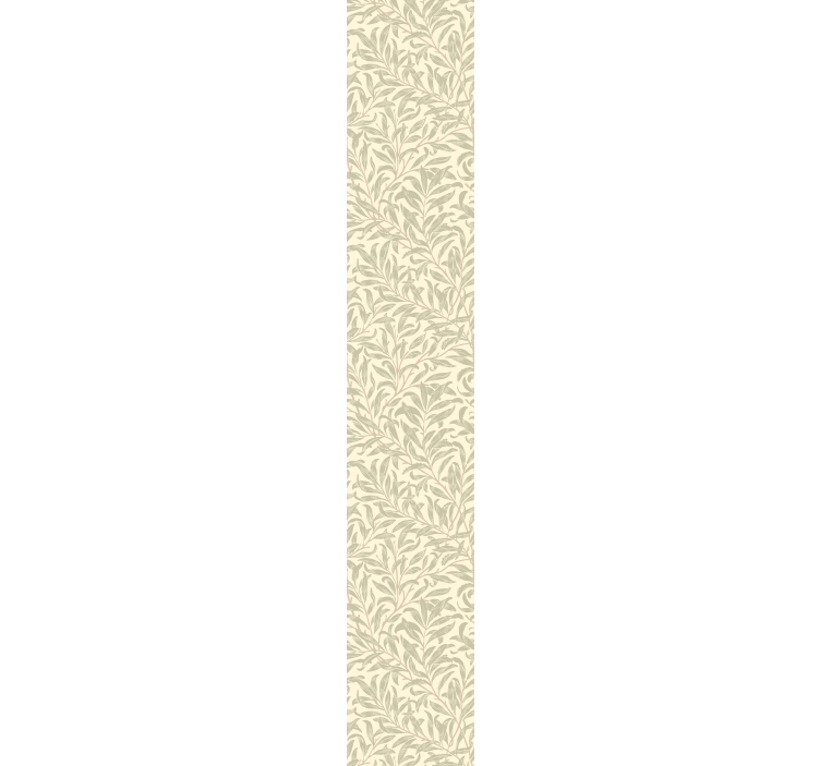 Papel pintado beige hojas oliva para salón - TenVinilo