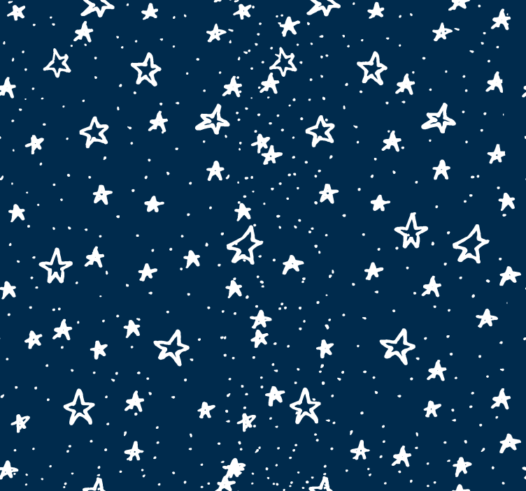 Papel pintado infantil estrellas dibujadas - TenVinilo