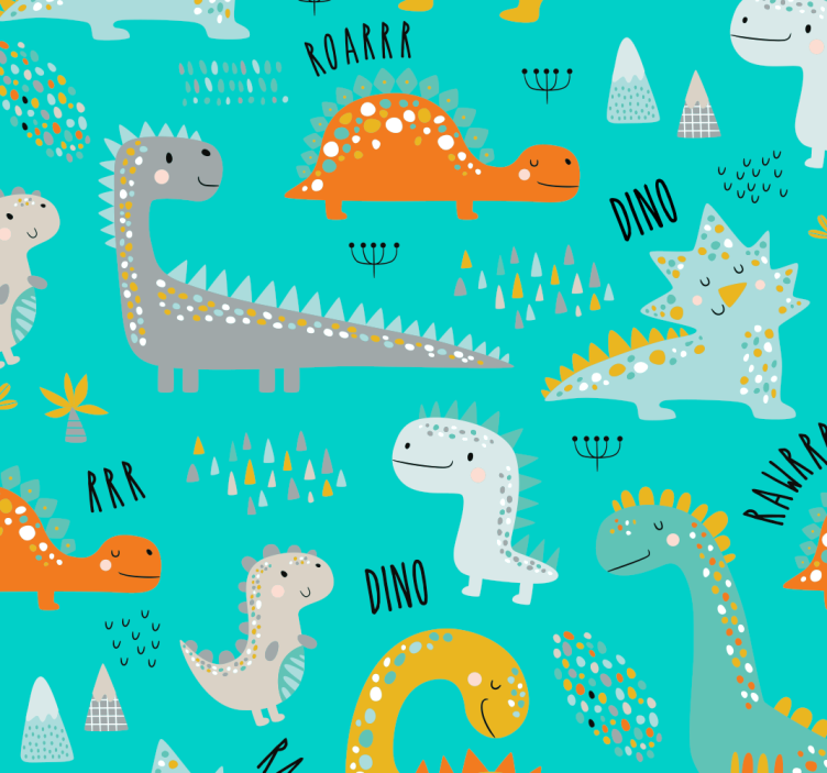 Papel pintado dinosaurios delicia de dinosaurio - TenVinilo