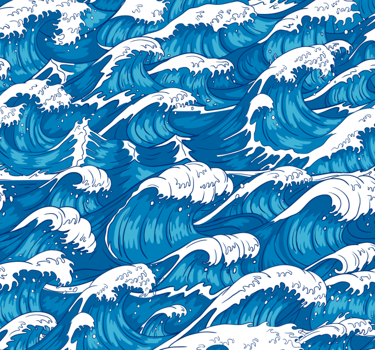 Papel pintado naturaleza olas oceánicas - TenVinilo