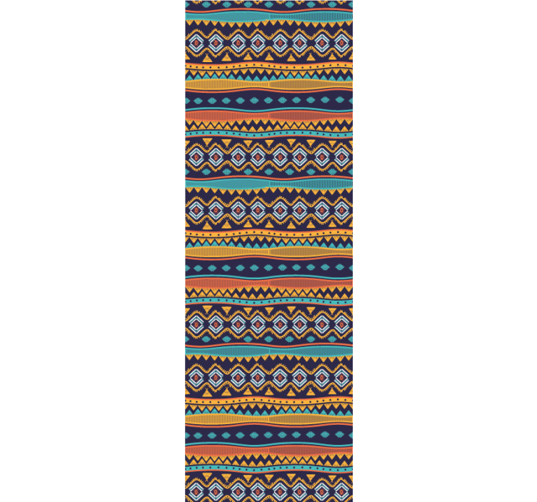 Papel pintado rayas horizontales motivo étnico - TenVinilo