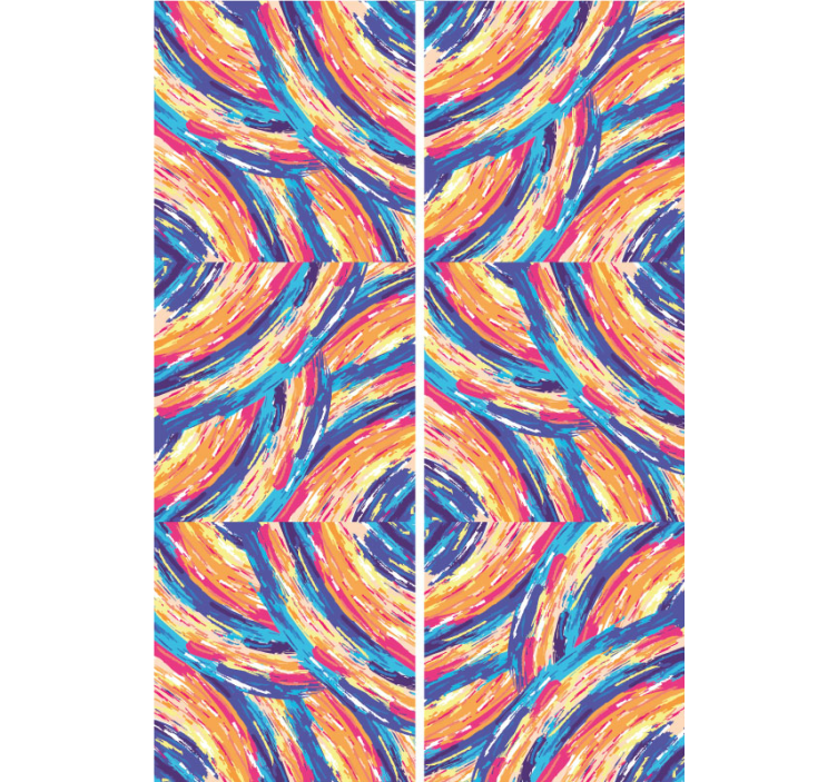 Papel pintado abstracto pinceladas vibrantes - TenVinilo