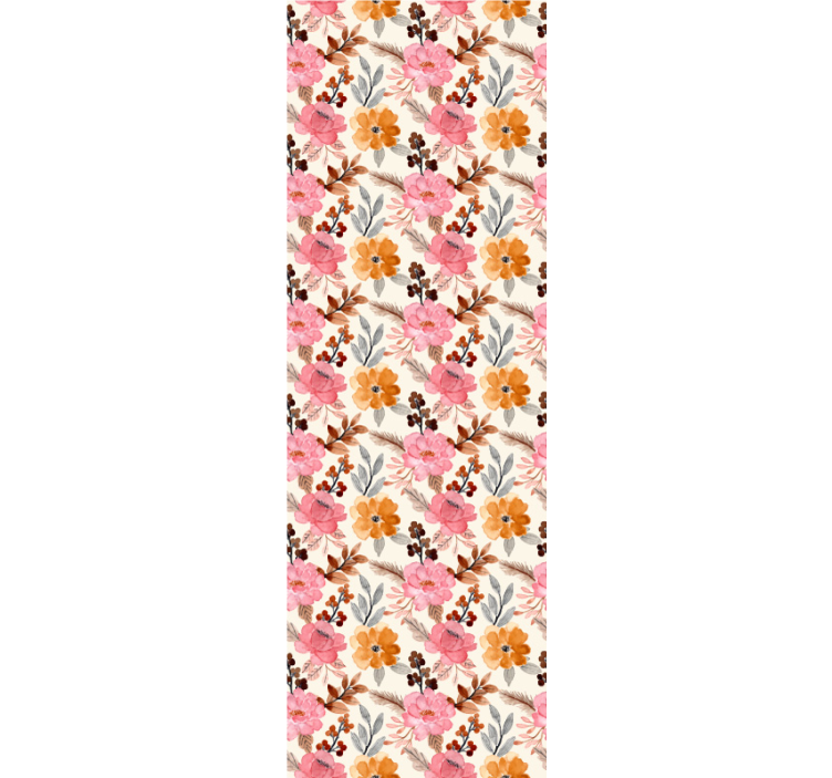 Papel pintado salón arreglo floral - TenVinilo