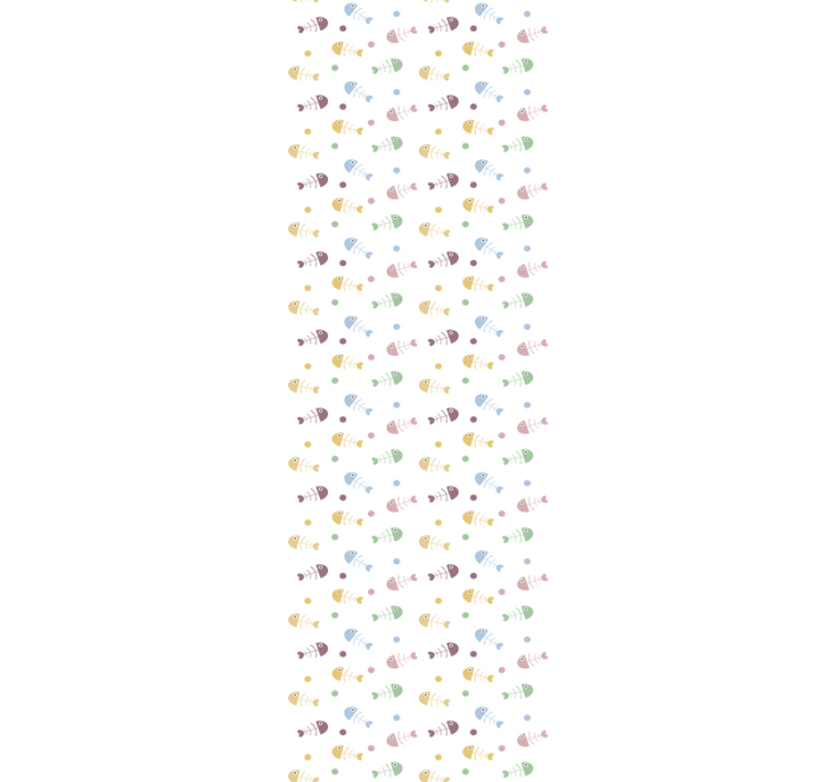 Papel pintado peces patrón minimalista colorido - TenVinilo