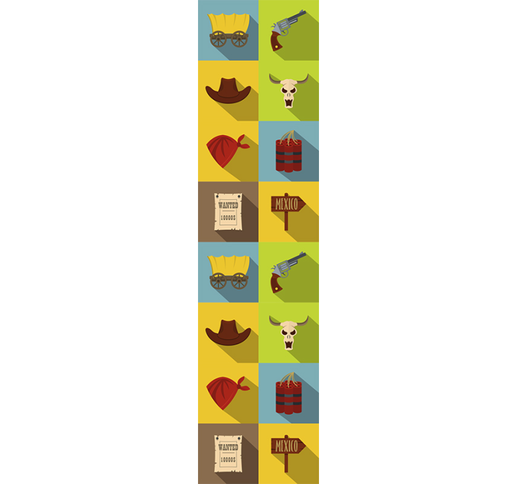 Papel pintado personalizable elementos del oeste - TenVinilo