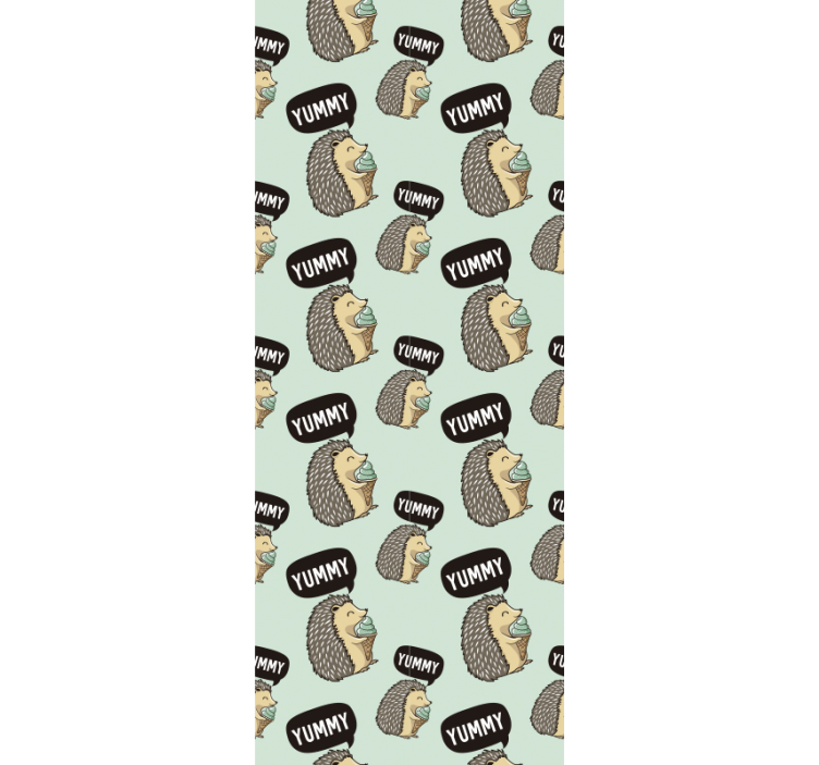 Papel pintado animal linda impresión de erizo - TenVinilo