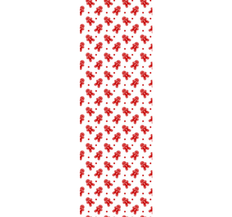 Papel pintado navidad patrones festivos de pan de jengibre - TenVinilo