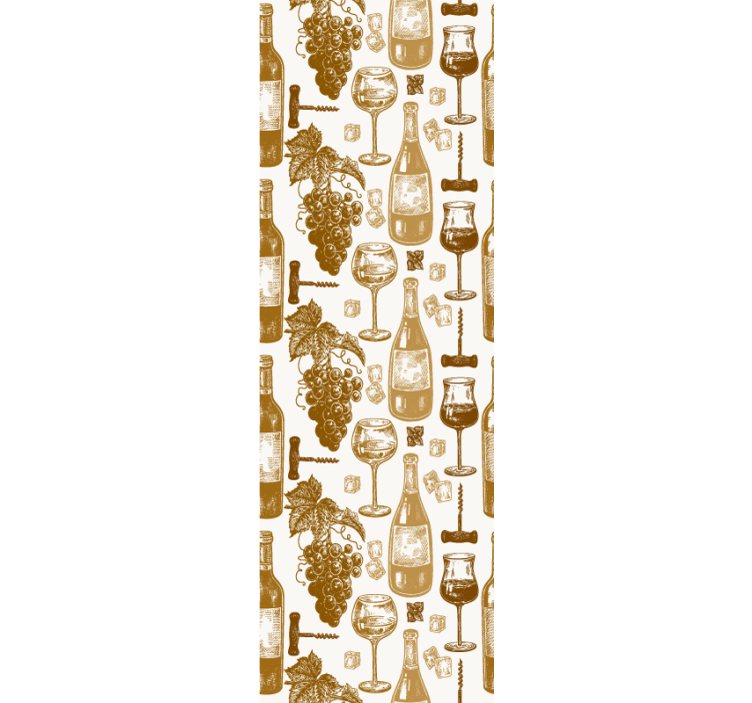Papel pintado cocina arte de botella de vino - TenVinilo