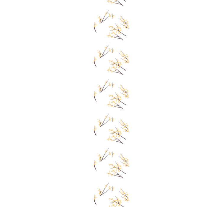 Papel pintado hojas ramas de cerezo - TenVinilo