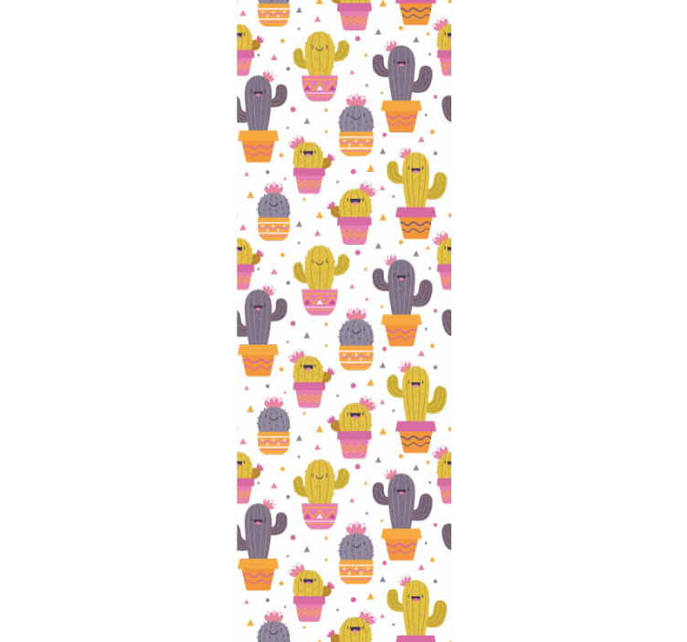Papel pintado infantil bebé cactus feliz - TenVinilo