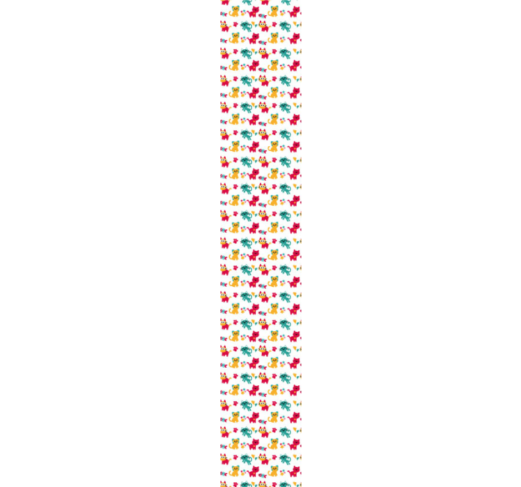 Papel pintado gatos patrón original coloreado - TenVinilo