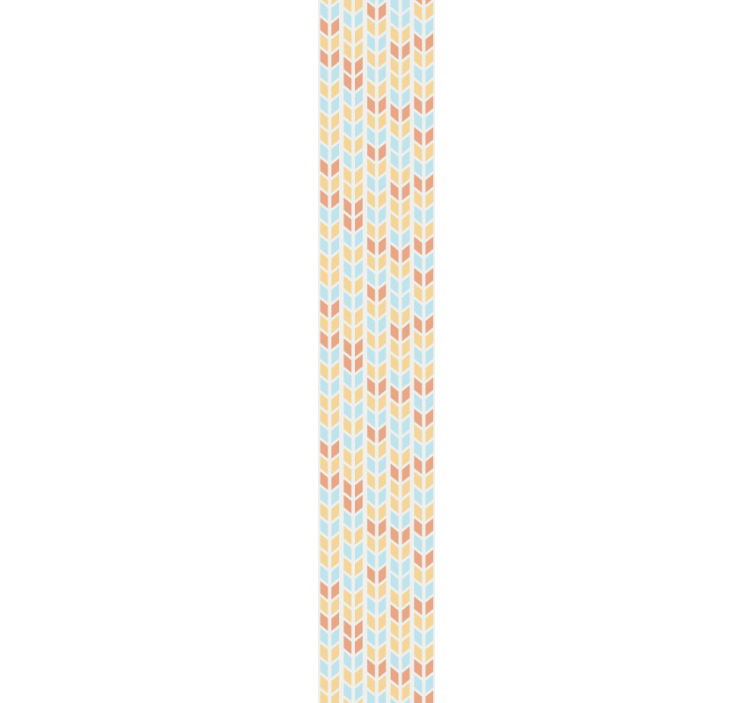 Papel pintado geométrico flechas azules y beige - TenVinilo