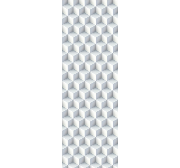 Papel pintado 3D cuadros color blanco - TenVinilo