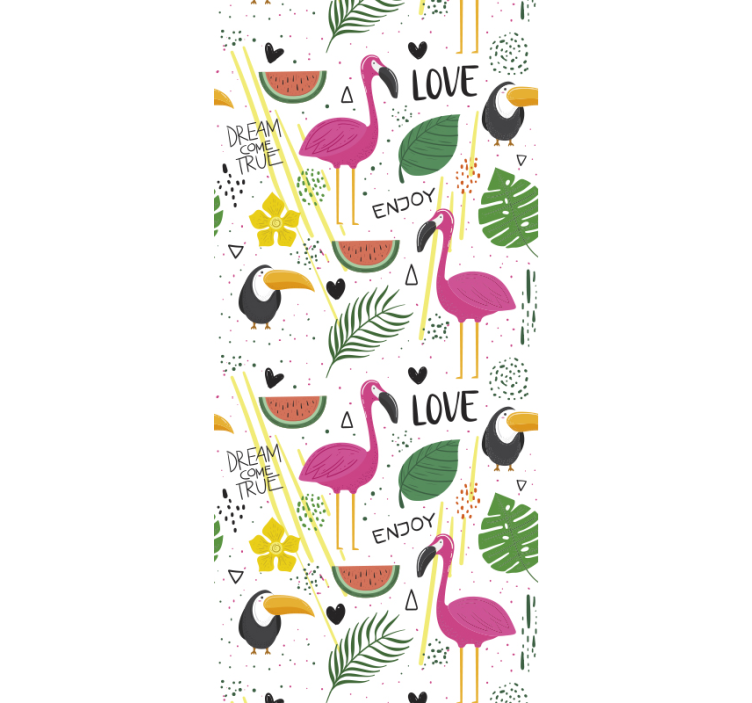 Papel pintado infantil sueños de flamencos - TenVinilo