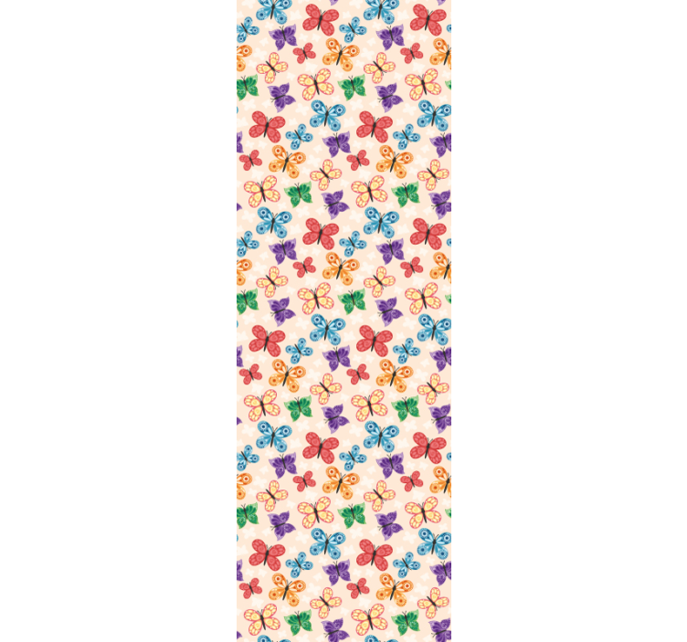 Papel pintado mariposas juego de mariposas coloridas - TenVinilo