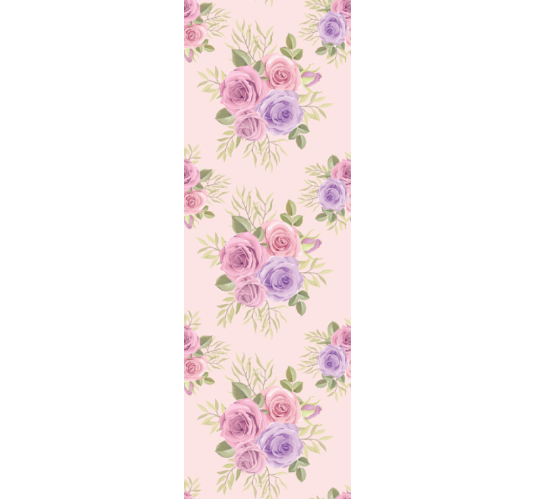 Papel pintado flores conjunto floral pastel - TenVinilo