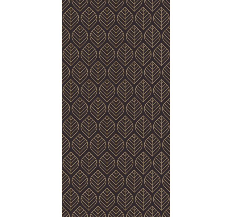Papel pintado hojas patrón de hoja elegante - TenVinilo
