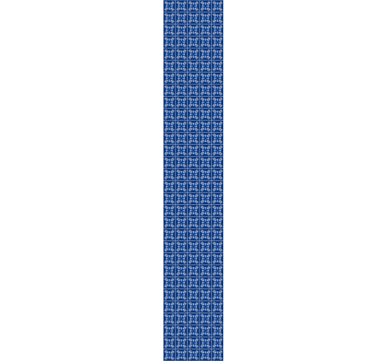 Papel pintado azulejos patrones azules intrincados - TenVinilo