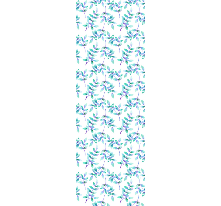 Papel pintado hojas diseño verde botánico - TenVinilo